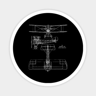 Sopwith Pup Diagram (white) Magnet